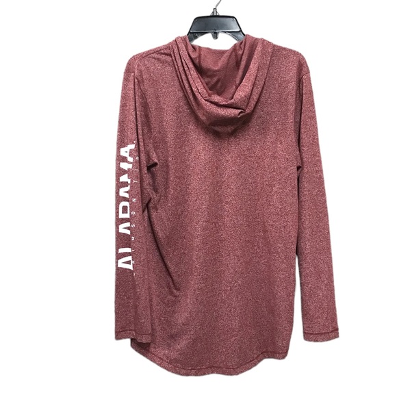 Men's Nike Crimson Alabama Crimson Tide Marled Long Sleeve Hooded T-Shirt GUC S - Picture 2 of 3